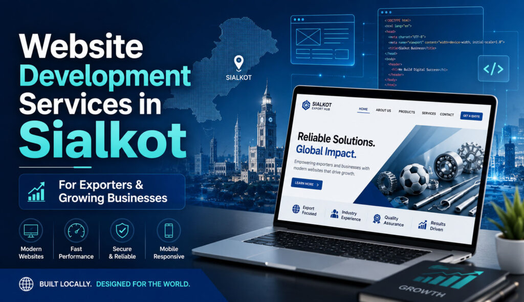 Website development services in Sialkot for businesses in Pakistan